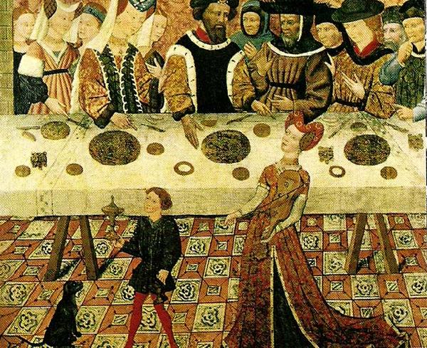 catalan school banquet of herod France oil painting art